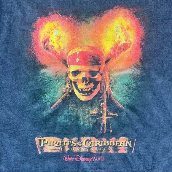 Walt Disney World Pirates of the Caribbean Dead Man’s Chest T-Shirt Black - Picture 3 of 9